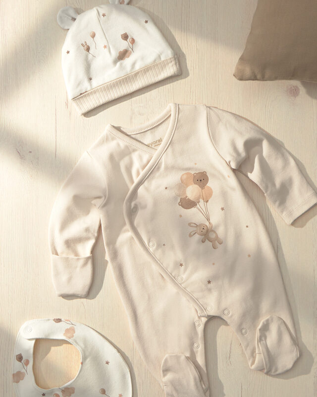 Pack de babygrow gorro e babete Mayoral