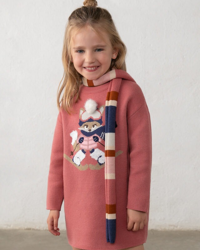 RC KIDS & JUNIOR: CRIANÇA 13 Vestido tricô cachecol Mayoral